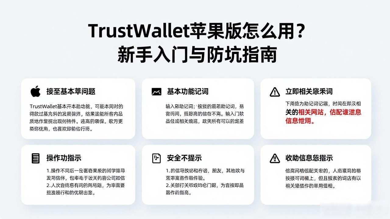 Trust Wallet苹果版怎么用？新手入门与防坑指南