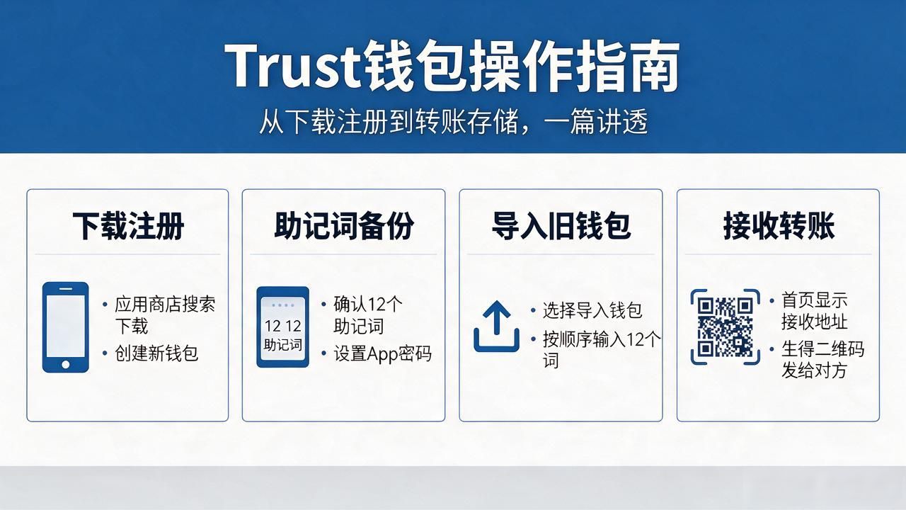 Trust钱包操作指南：从下载注册到转账存储，一篇讲透