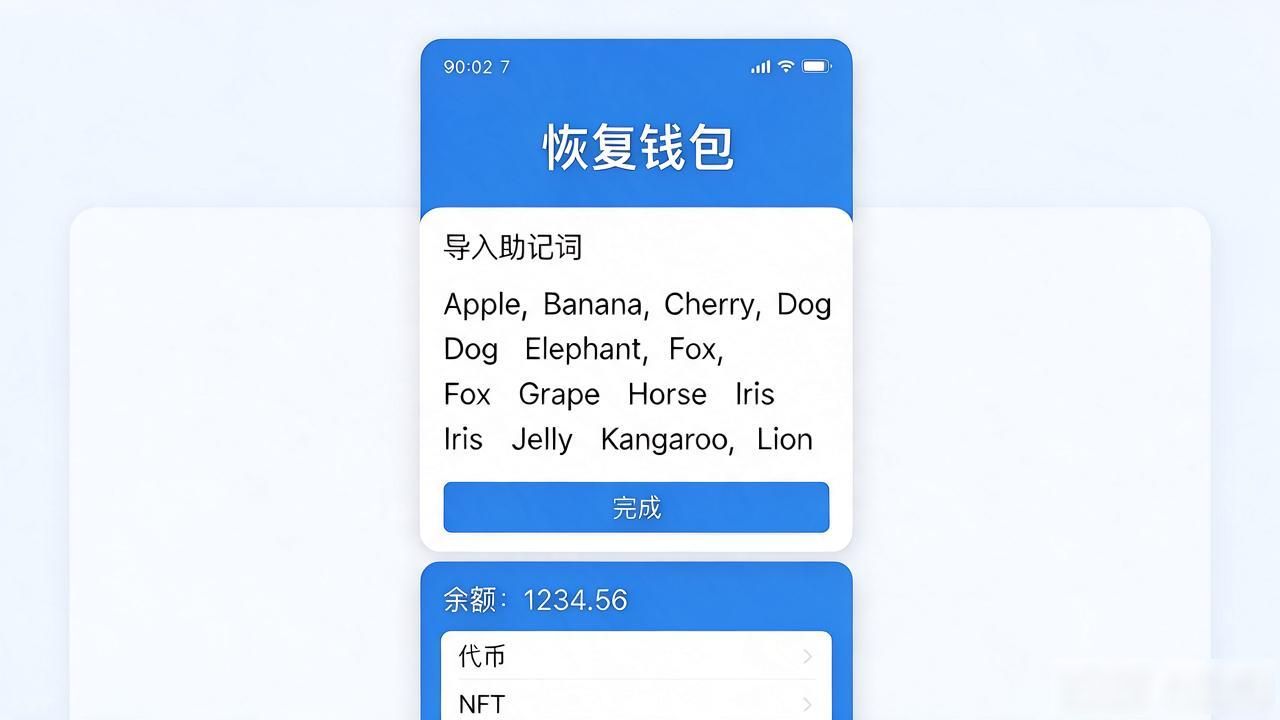 Trust钱包恢复助记词12个单词_Trust钱包恢复流程详解_Trust钱包的恢复操作流程详解