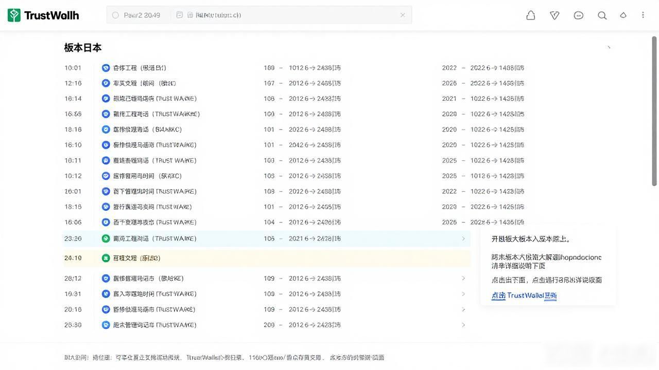 在Trust Wallet钱包官方网站上,如何查找最新的更新日志和功能介绍?_Trust Wallet update log_Trust Wallet new features release
