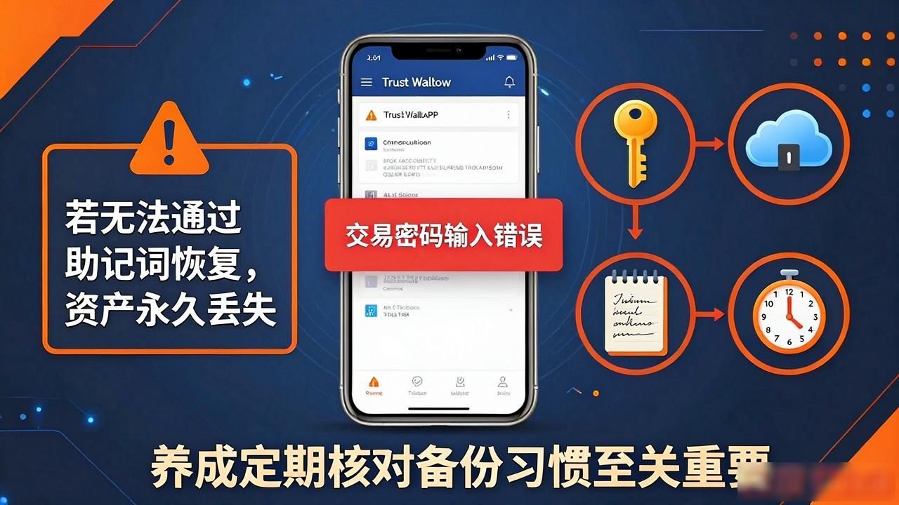 忘记交易密码恢复攻略_Trust Wallet助记词备份管理_trust钱包交易密码