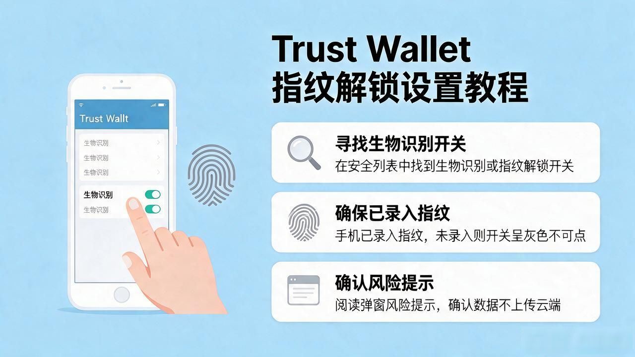 Trust Wallet指纹解锁设置教程，快速开启生物识别
