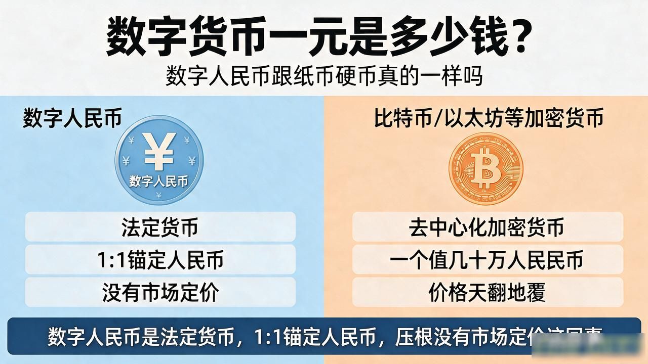 数字人民币一元等于多少_数字货币一元是多少钱_数字人民币和比特币的区别
