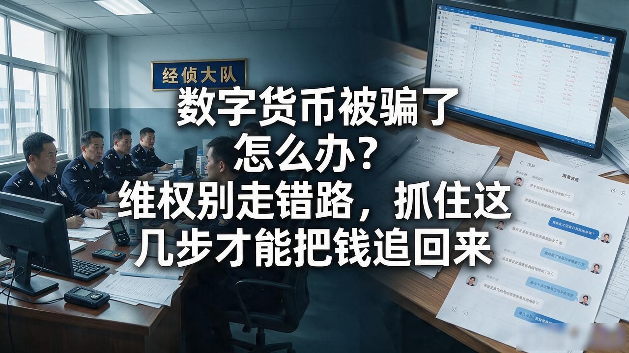 数字货币被骗了怎么办？维权别走错路，抓住这几步才能把钱追回来