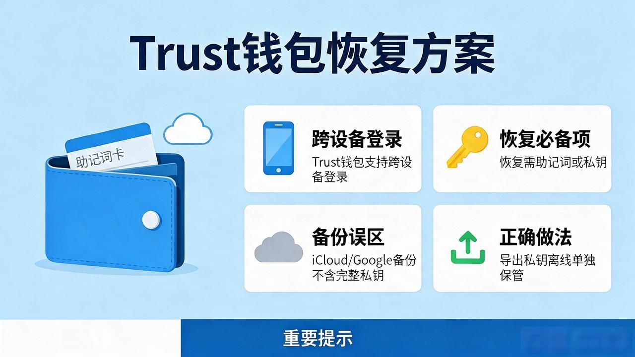 Trust钱包丢了怎么恢复，这份规划方案帮你理清思路