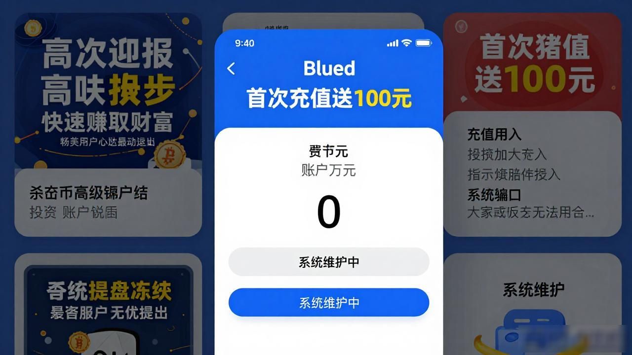 Blued上有人天天推数字货币，我充了两万才发现是杀猪盘