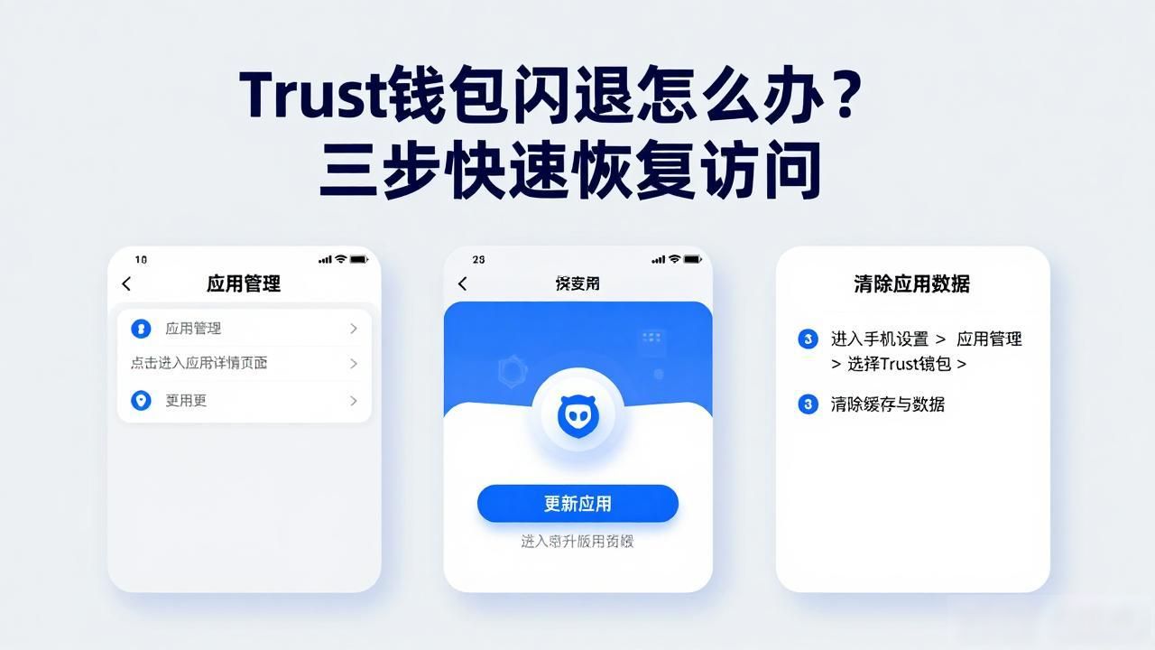 应用缓存清除解决方法_数字资产钱包黑屏卡顿排查_Trust钱包打不开了