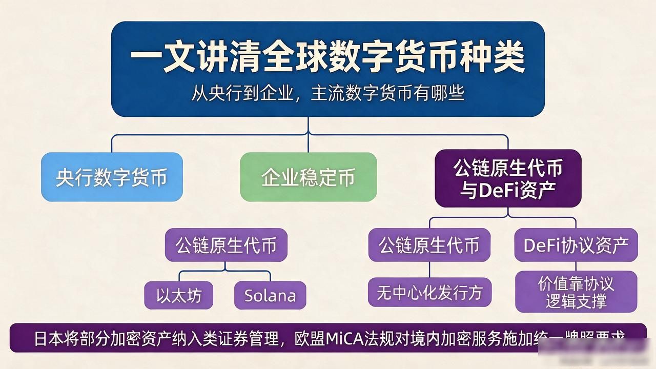 一文讲清全球数字货币种类：从央行到企业，主流数字货币有哪些