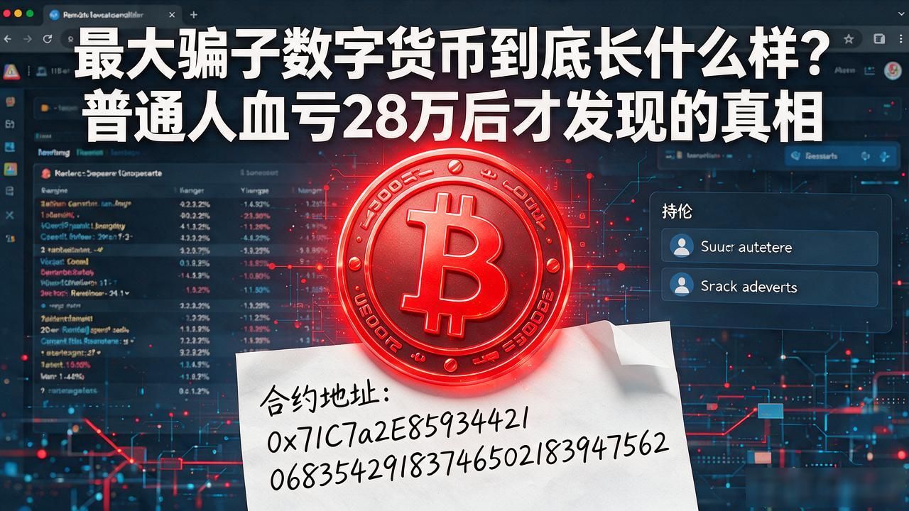最大骗子数字货币到底长什么样？普通人血亏28万后才发现的真相