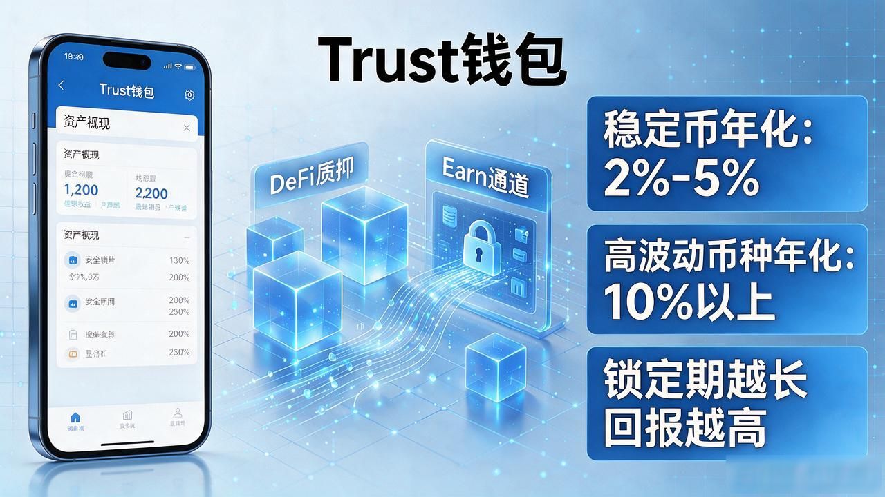 Trust钱包提现币的回报机制_DeFi质押年化收益与Gas费影响_Trust钱包提现币实际到手金额计算