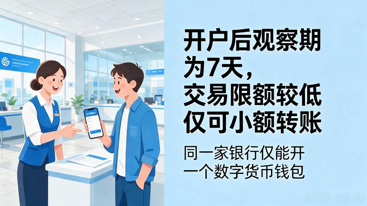 银行数字货币账户怎么开，要带什么材料、走几步？