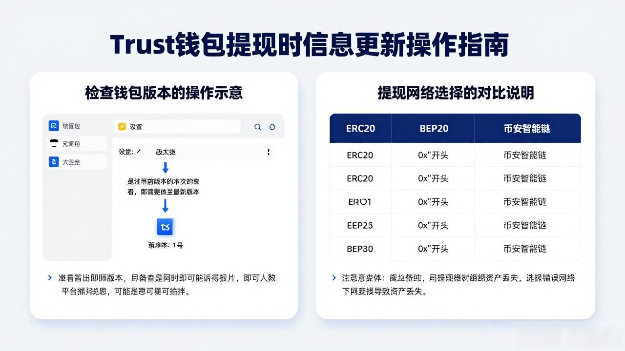 Trust钱包如何处理币提现中的信息更新？_Trust钱包提现网络选择_Trust钱包提现信息更新
